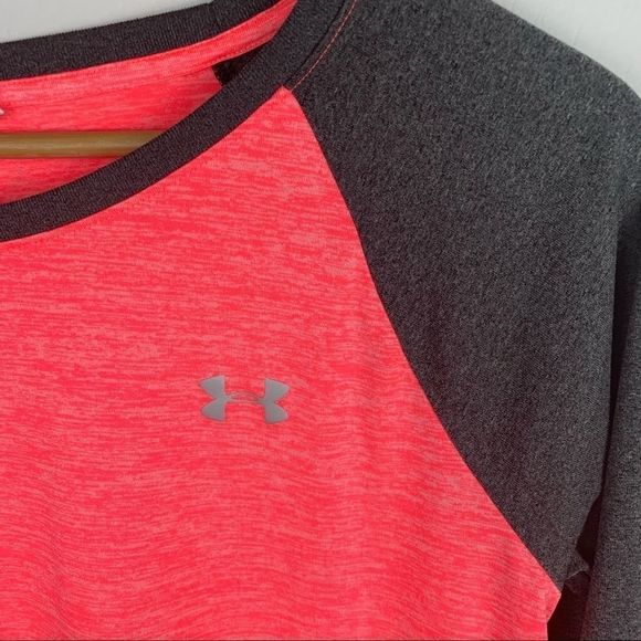 Under Armour Orange and Gray Baseball tee small - Picture 4 of 9
